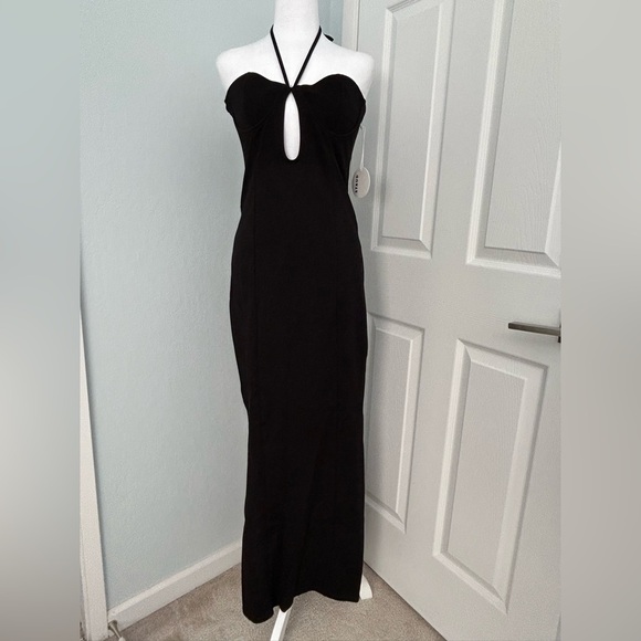 Staud Bardot Cutout Halter Dress M - Picture 6 of 10